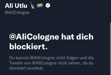 Ali Cologne hat dich blockiert